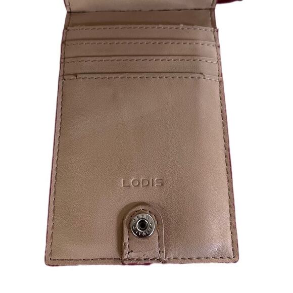 LODIS - Raspberry Embossed Card Holder/Coin Purse - Picture 9 of 9